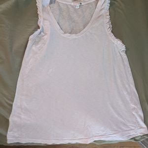 Sundry light pink tank ruffle top